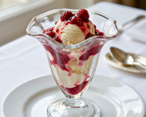 Pizzeria Giovanni - zmrzlina s horkými malinami