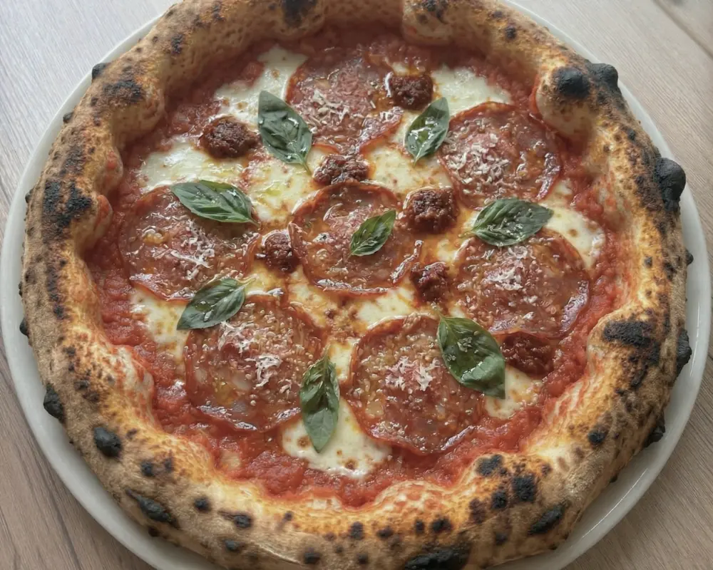 Neapolská pizza Diavola - Pizzeria Giovanni